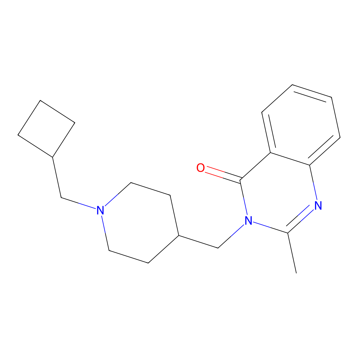 3-{[1-(Cyclobutylmethyl)piperidin-4-yl]methyl}-2-methyl-3,4-dihydroquinazolin-4-one molecular structure, CAS 2415510-88-0