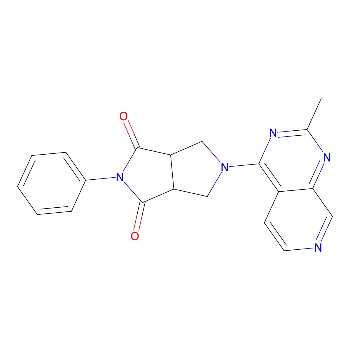 5-{2-Methylpyrido[3,4-d]pyrimidin-4-yl}-2-phenyl-octahydropyrrolo[3,4-c]pyrrole-1,3-dione molecular structure, CAS 2415511-20-3