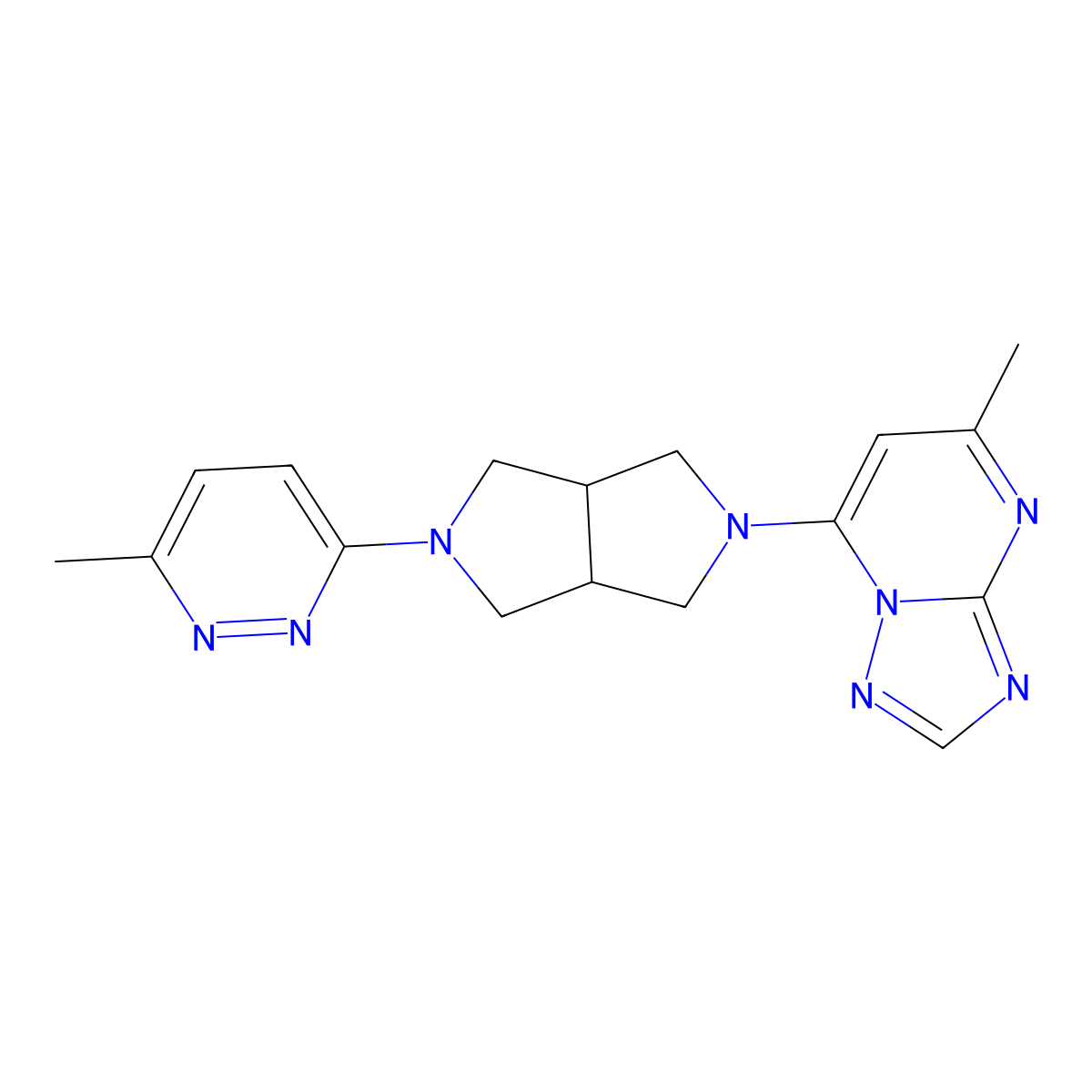 3-Methyl-6-(5-{5-methyl-[1,2,4]triazolo[1,5-a]pyrimidin-7-yl}-octahydropyrrolo[3,4-c]pyrrol-2-yl)pyridazine molecular structure, CAS 2415511-51-0