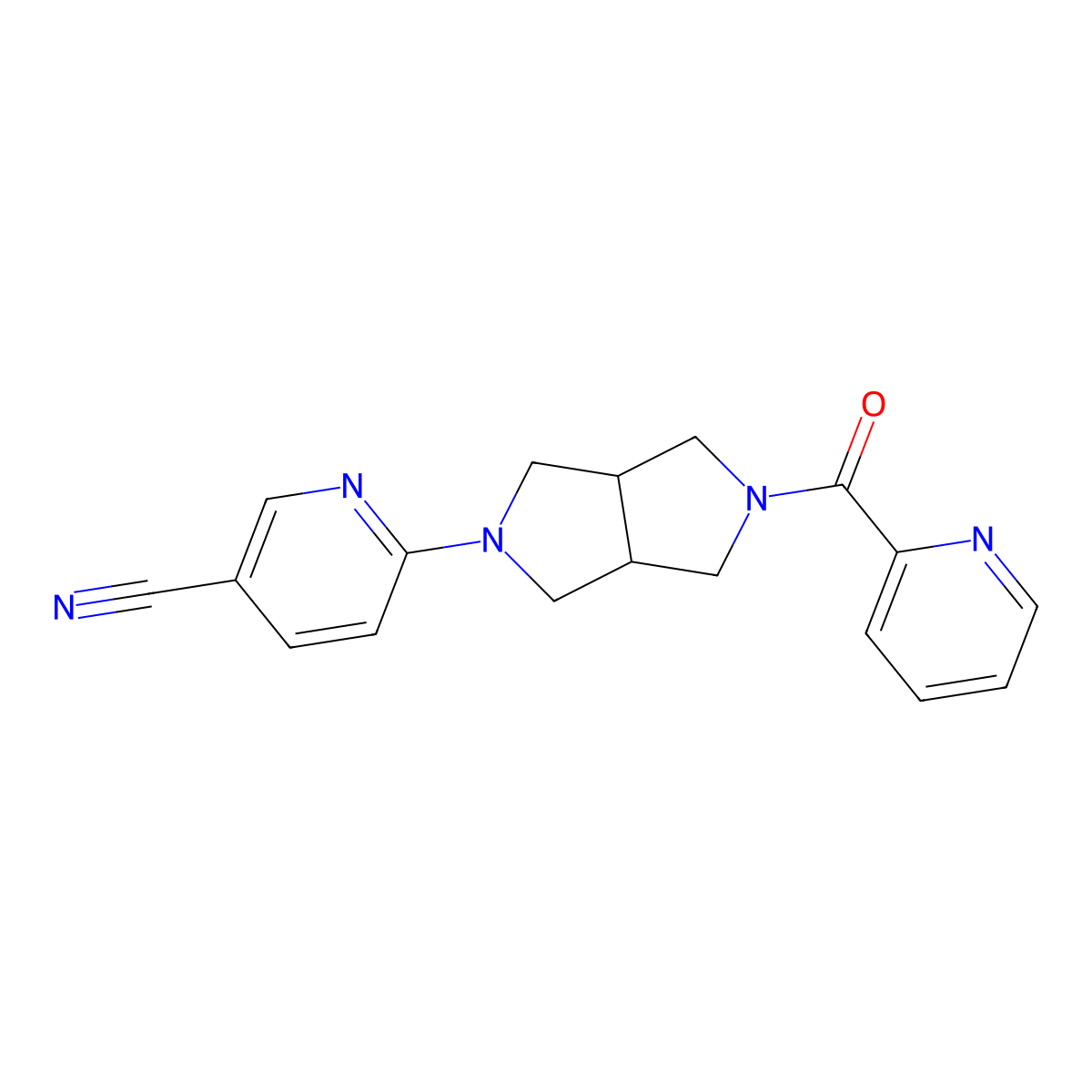 6-[5-(Pyridine-2-carbonyl)-octahydropyrrolo[3,4-c]pyrrol-2-yl]pyridine-3-carbonitrile molecular structure, CAS 2415511-69-0