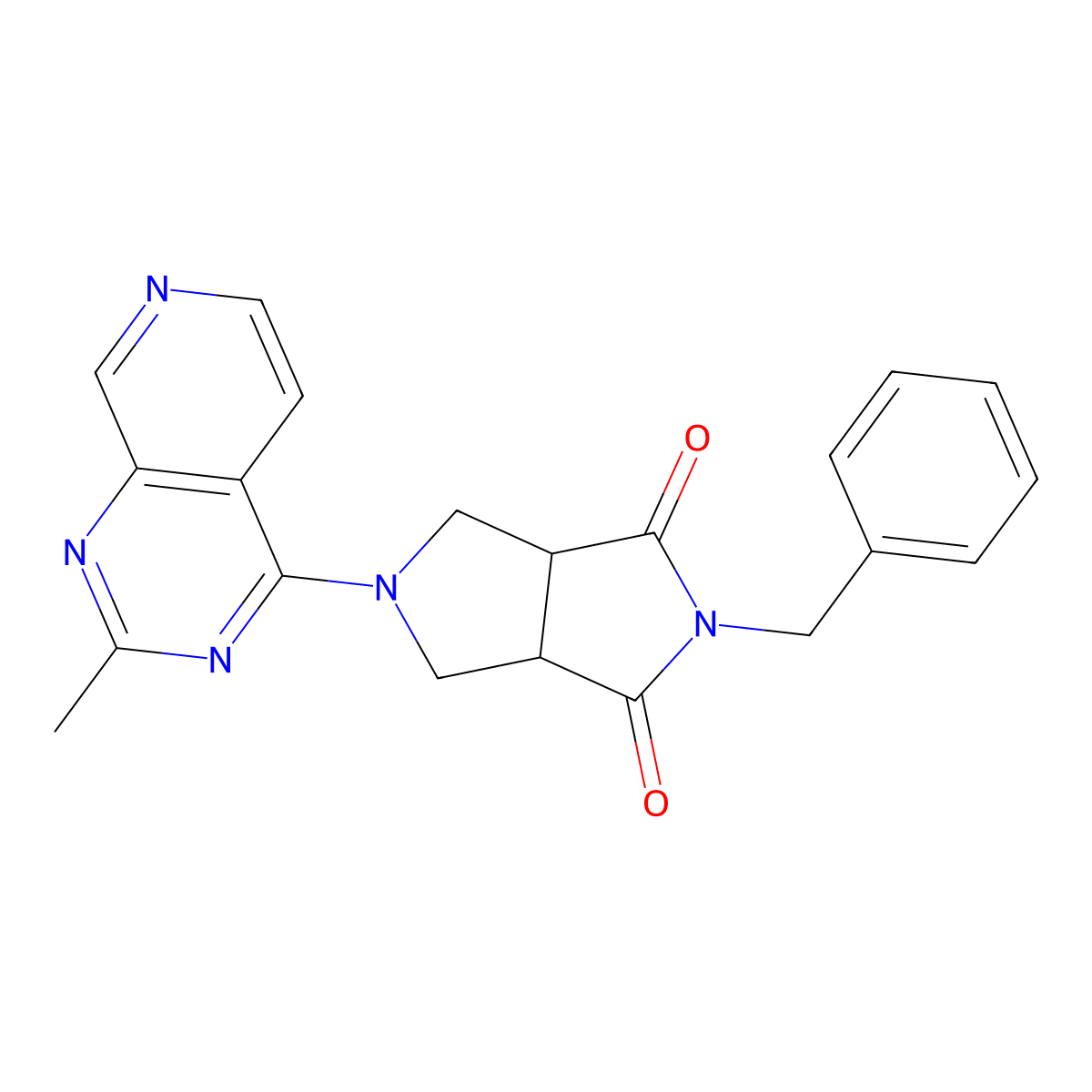 2-Benzyl-5-{2-methylpyrido[3,4-d]pyrimidin-4-yl}-octahydropyrrolo[3,4-c]pyrrole-1,3-dione molecular structure, CAS 2415511-72-5