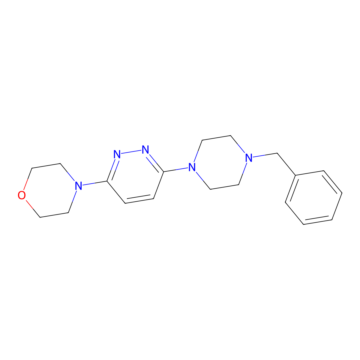 4-[6-(4-Benzylpiperazin-1-yl)pyridazin-3-yl]morpholine molecular structure, CAS 2415511-95-2