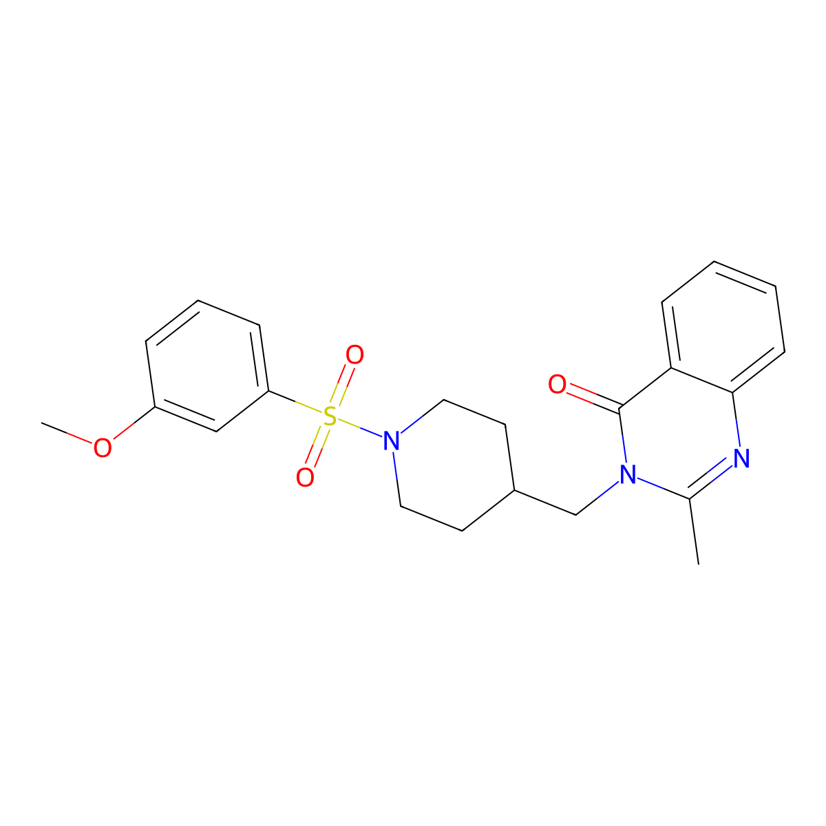 3-{[1-(3-Methoxybenzenesulfonyl)piperidin-4-yl]methyl}-2-methyl-3,4-dihydroquinazolin-4-one molecular structure, CAS 2415512-18-2