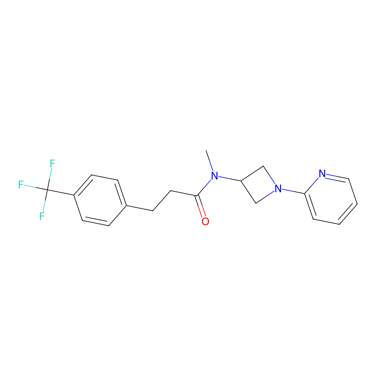 N-methyl-N-[1-(pyridin-2-yl)azetidin-3-yl]-3-[4-(trifluoromethyl)phenyl]propanamide molecular structure, CAS 2415513-87-8