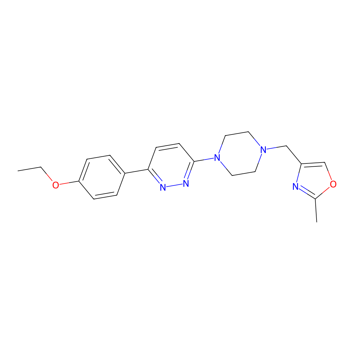 3-(4-Ethoxyphenyl)-6-{4-[(2-methyl-1,3-oxazol-4-yl)methyl]piperazin-1-yl}pyridazine molecular structure, CAS 2415513-89-0