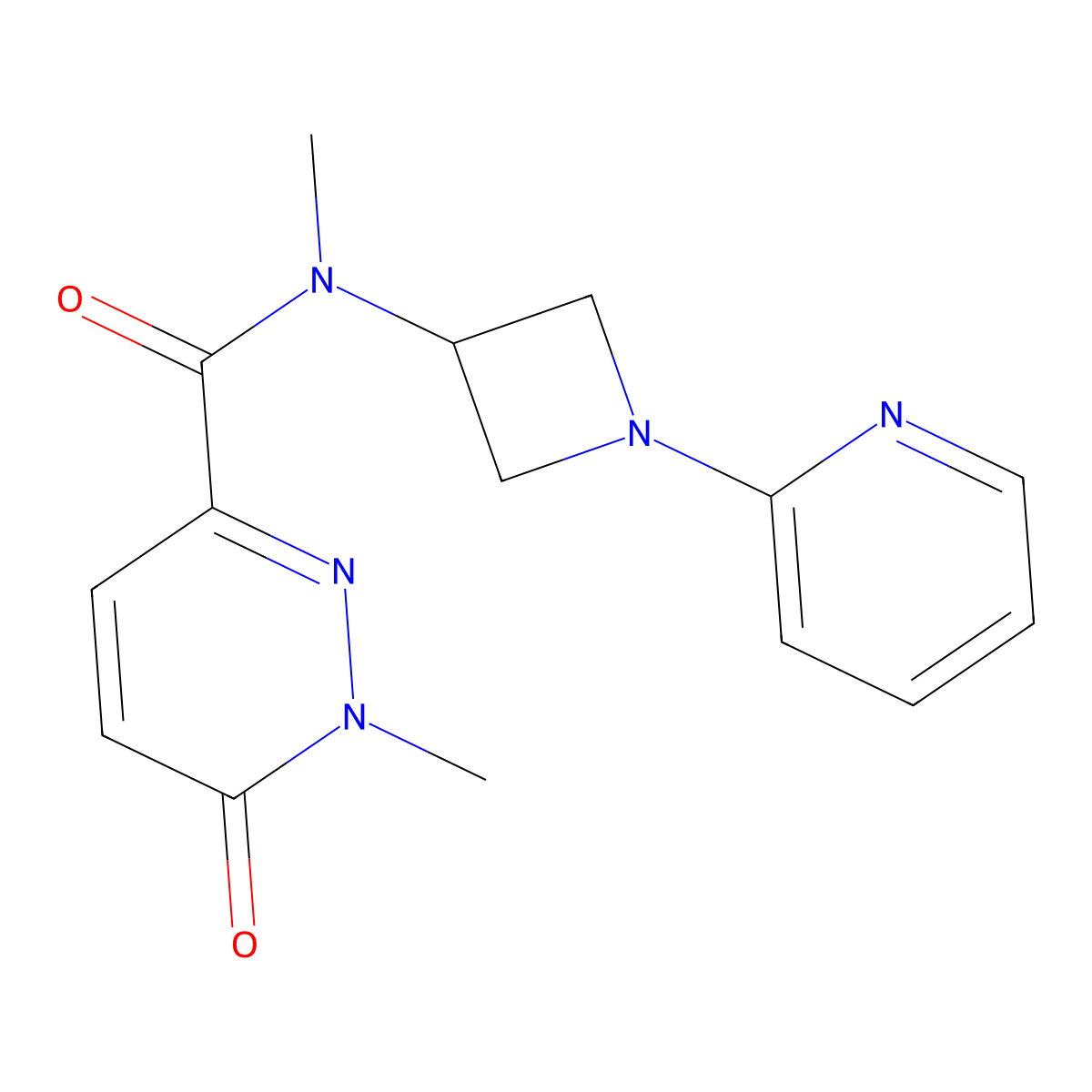 N,1-dimethyl-6-oxo-N-[1-(pyridin-2-yl)azetidin-3-yl]-1,6-dihydropyridazine-3-carboxamide molecular structure, CAS 2415514-13-3