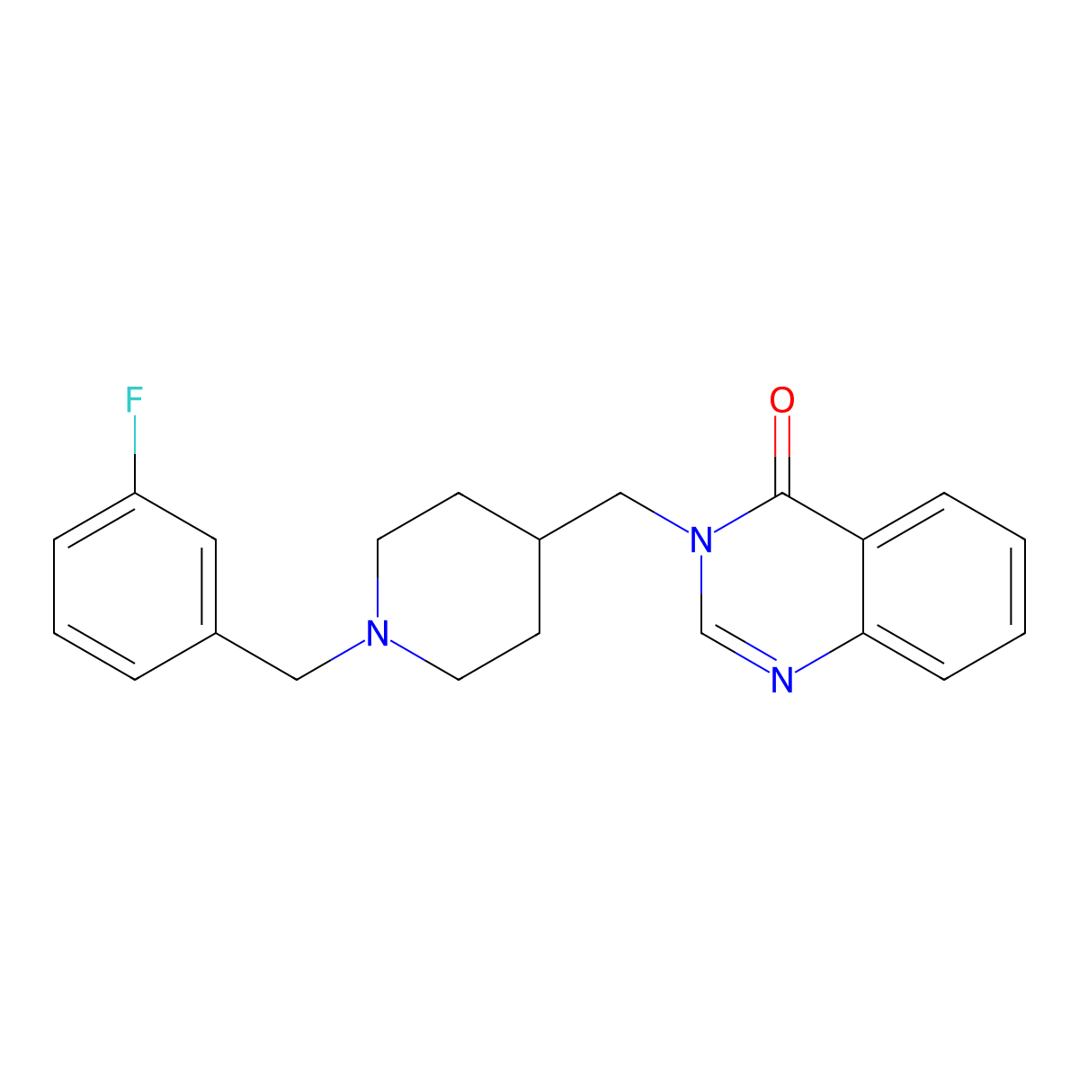 3-({1-[(3-Fluorophenyl)methyl]piperidin-4-yl}methyl)-3,4-dihydroquinazolin-4-one molecular structure, CAS 2415516-70-8