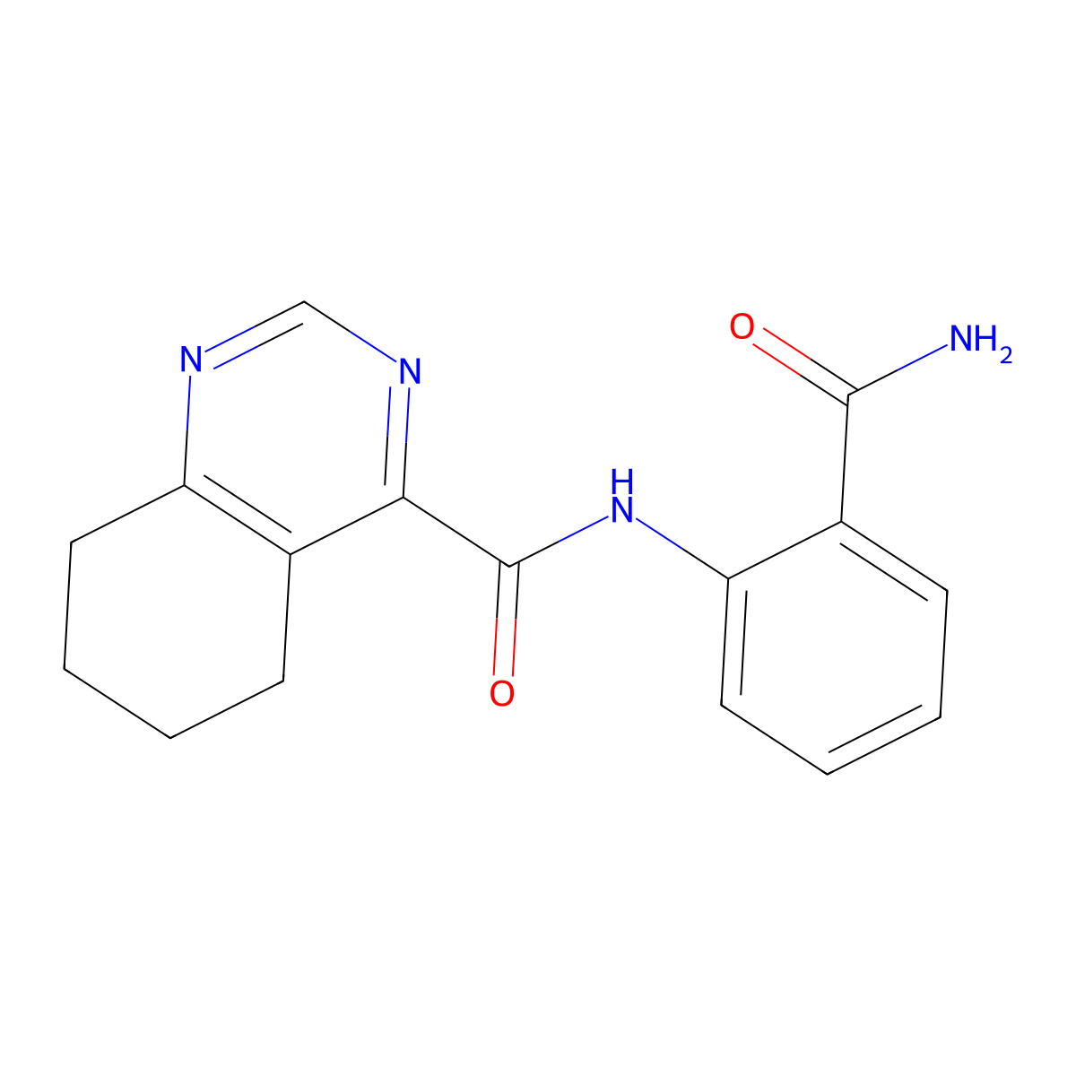 N-(2-Carbamoylphenyl)-5,6,7,8-tetrahydroquinazoline-4-carboxamide molecular structure, CAS 2415516-73-1