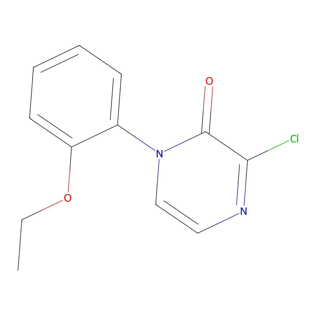 3-Chloro-1-(2-ethoxyphenyl)-1,2-dihydropyrazin-2-one molecular structure, CAS 2415516-88-8