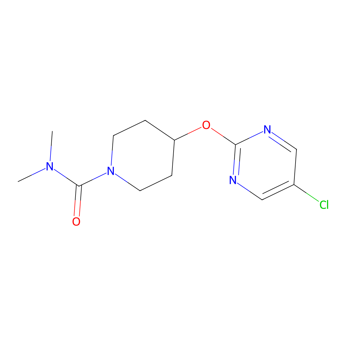4-[(5-chloropyrimidin-2-yl)oxy]-N,N-dimethylpiperidine-1-carboxamide molecular structure, CAS 2415517-24-5