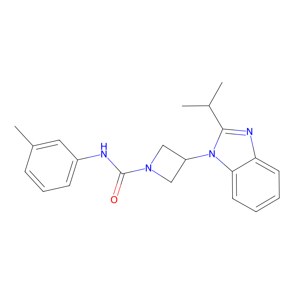 N-(3-methylphenyl)-3-[2-(propan-2-yl)-1H-1,3-benzodiazol-1-yl]azetidine-1-carboxamide molecular structure, CAS 2415517-30-3