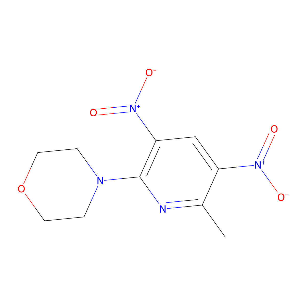 4-(6-Methyl-3,5-dinitropyridin-2-yl)morpholine molecular structure, CAS 2415517-67-6