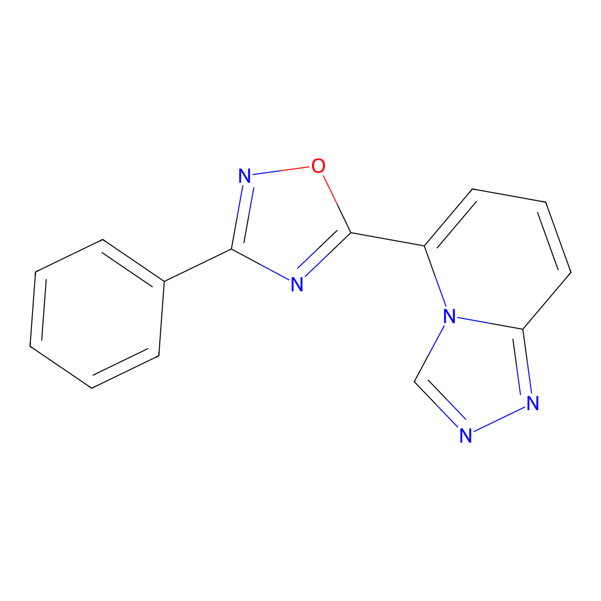 3-Phenyl-5-{[1,2,4]triazolo[4,3-a]pyridin-5-yl}-1,2,4-oxadiazole molecular structure, CAS 2415518-06-6