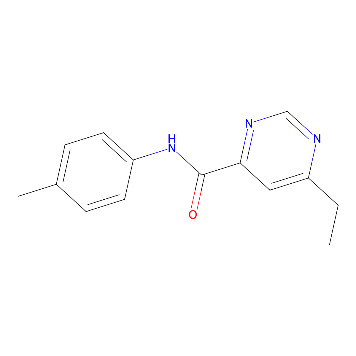 6-Ethyl-N-(4-methylphenyl)pyrimidine-4-carboxamide molecular structure, CAS 2415518-08-8