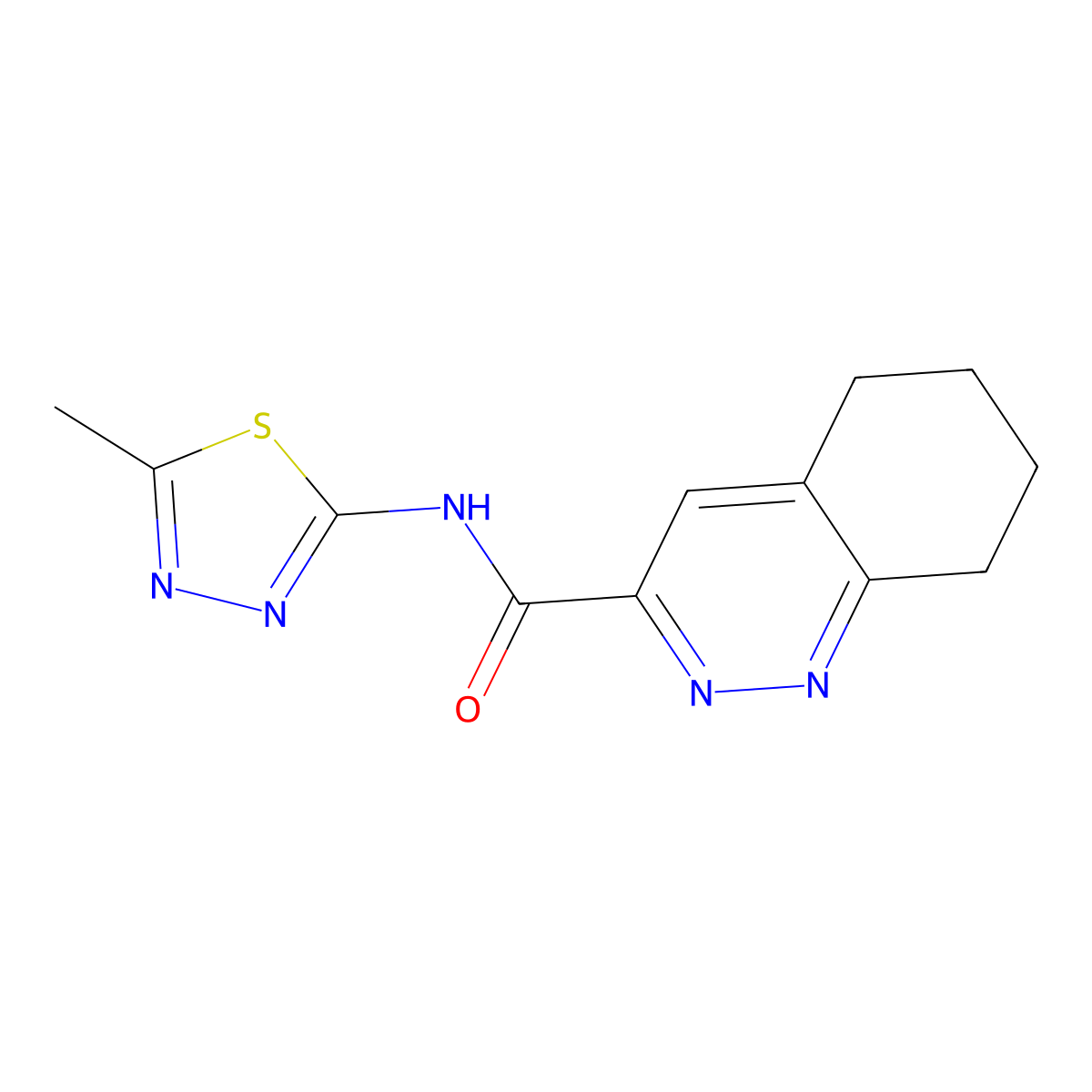 N-(5-Methyl-1,3,4-thiadiazol-2-yl)-5,6,7,8-tetrahydrocinnoline-3-carboxamide molecular structure, CAS 2415518-15-7
