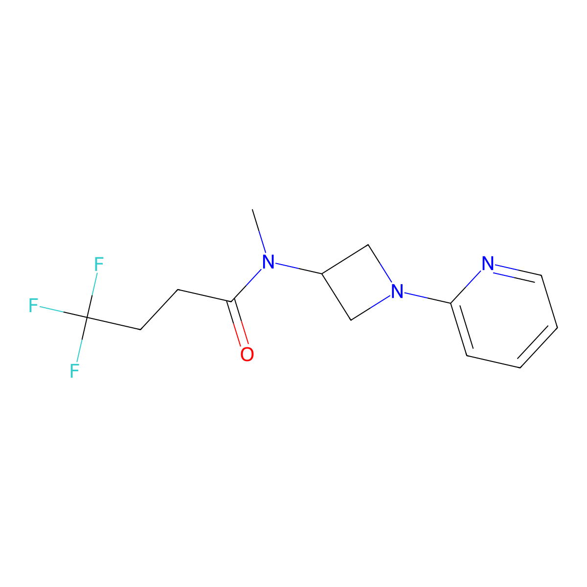 4,4,4-trifluoro-N-methyl-N-[1-(pyridin-2-yl)azetidin-3-yl]butanamide molecular structure, CAS 2415518-21-5