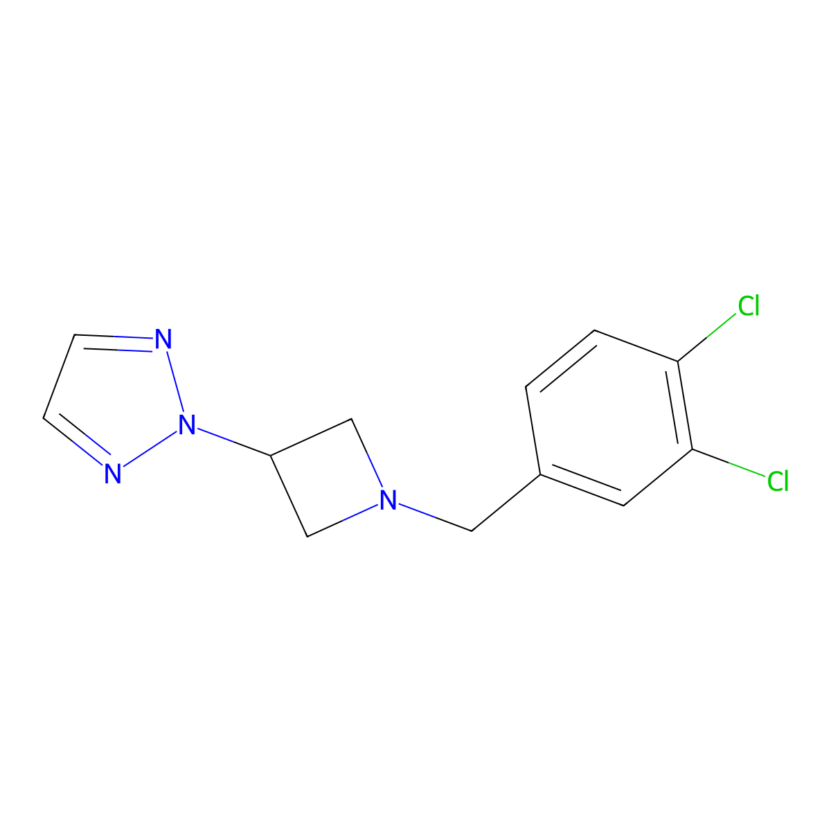 2-{1-[(3,4-dichlorophenyl)methyl]azetidin-3-yl}-2H-1,2,3-triazole molecular structure, CAS 2415518-37-3