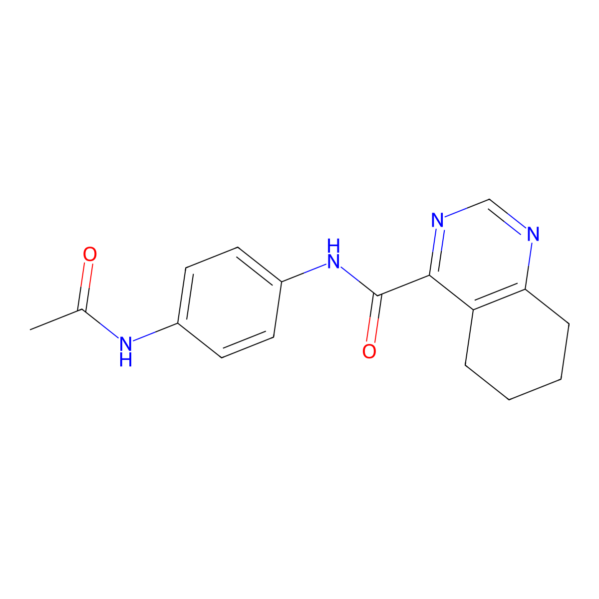 N-(4-Acetamidophenyl)-5,6,7,8-tetrahydroquinazoline-4-carboxamide molecular structure, CAS 2415518-60-2
