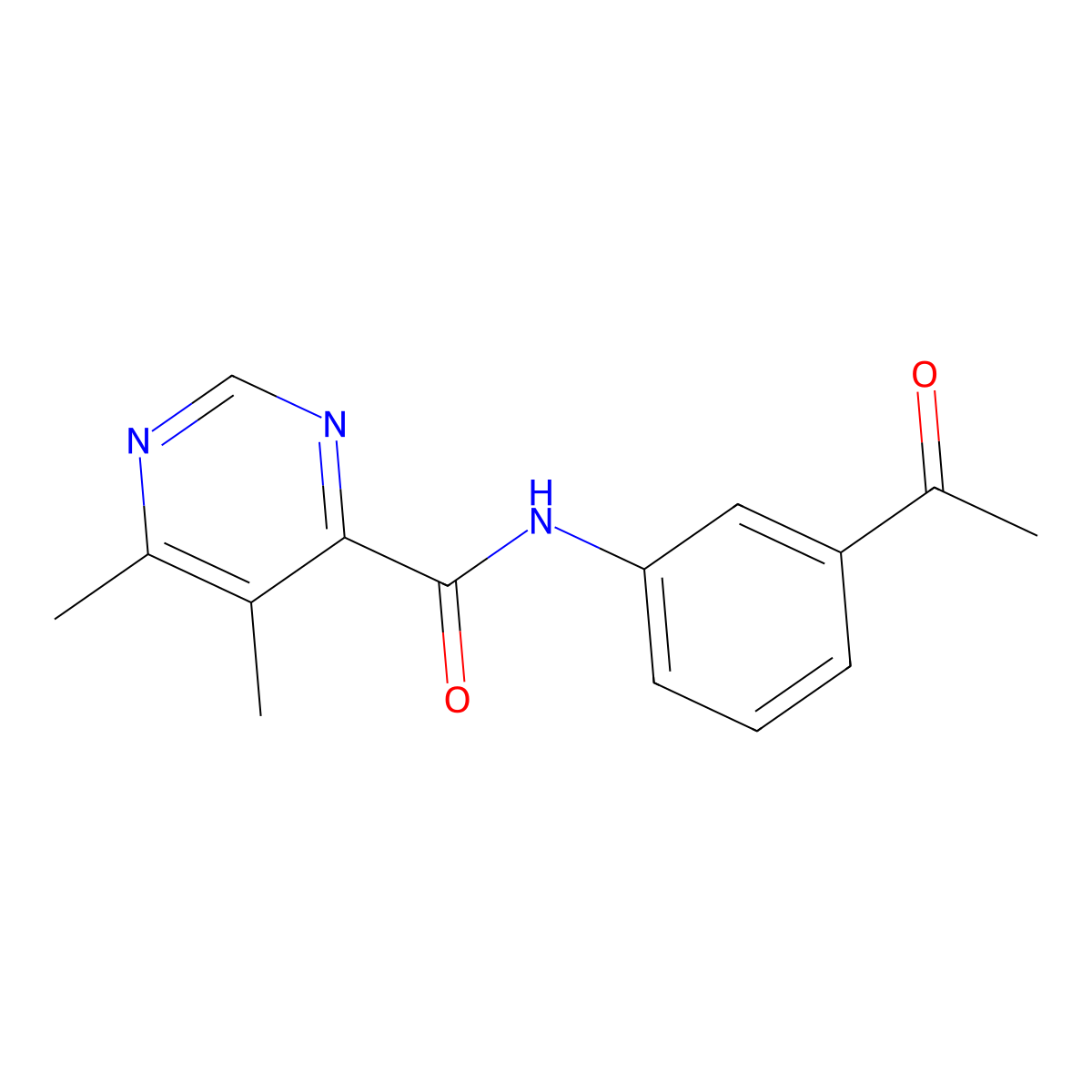 N-(3-Acetylphenyl)-5,6-dimethylpyrimidine-4-carboxamide molecular structure, CAS 2415518-85-1