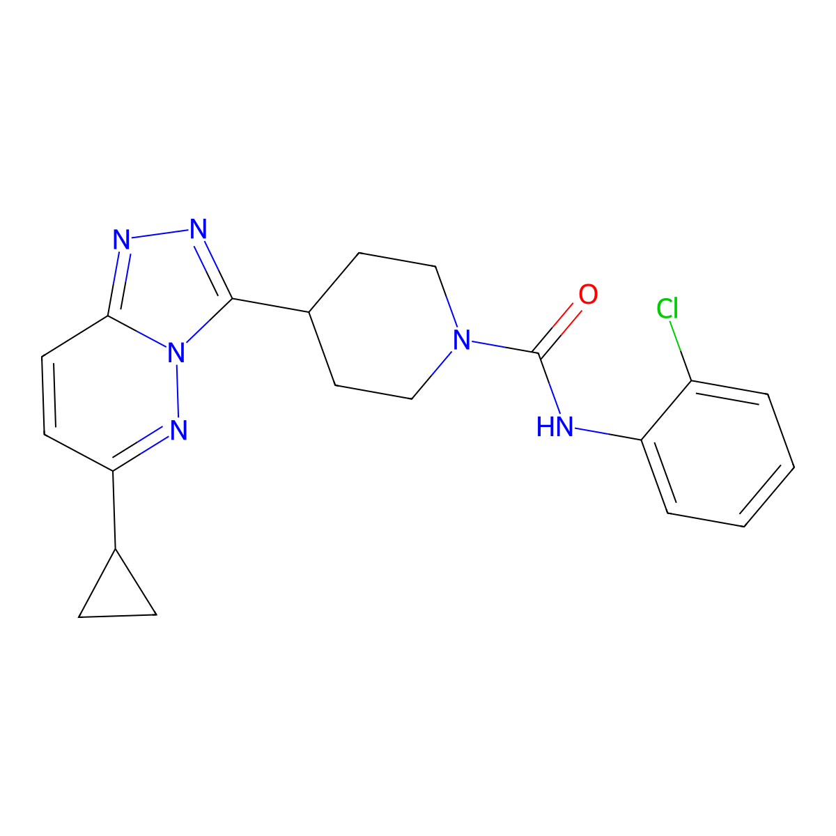 N-(2-chlorophenyl)-4-{6-cyclopropyl-[1,2,4]triazolo[4,3-b]pyridazin-3-yl}piperidine-1-carboxamide molecular structure, CAS 2415518-94-2