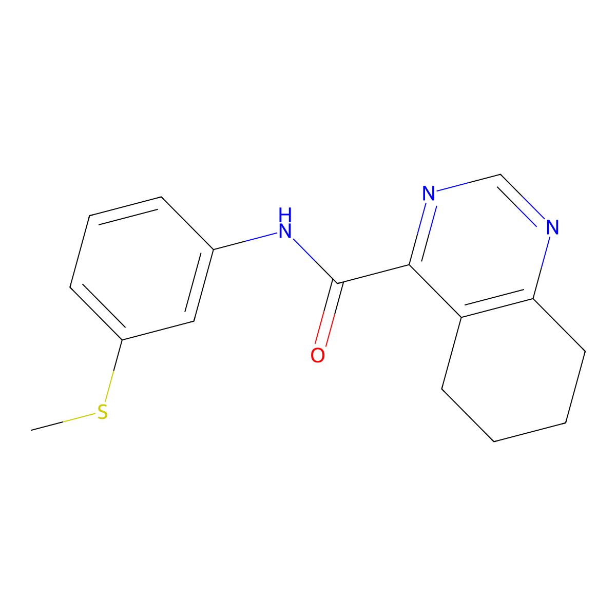 N-[3-(methylsulfanyl)phenyl]-5,6,7,8-tetrahydroquinazoline-4-carboxamide molecular structure, CAS 2415519-29-6
