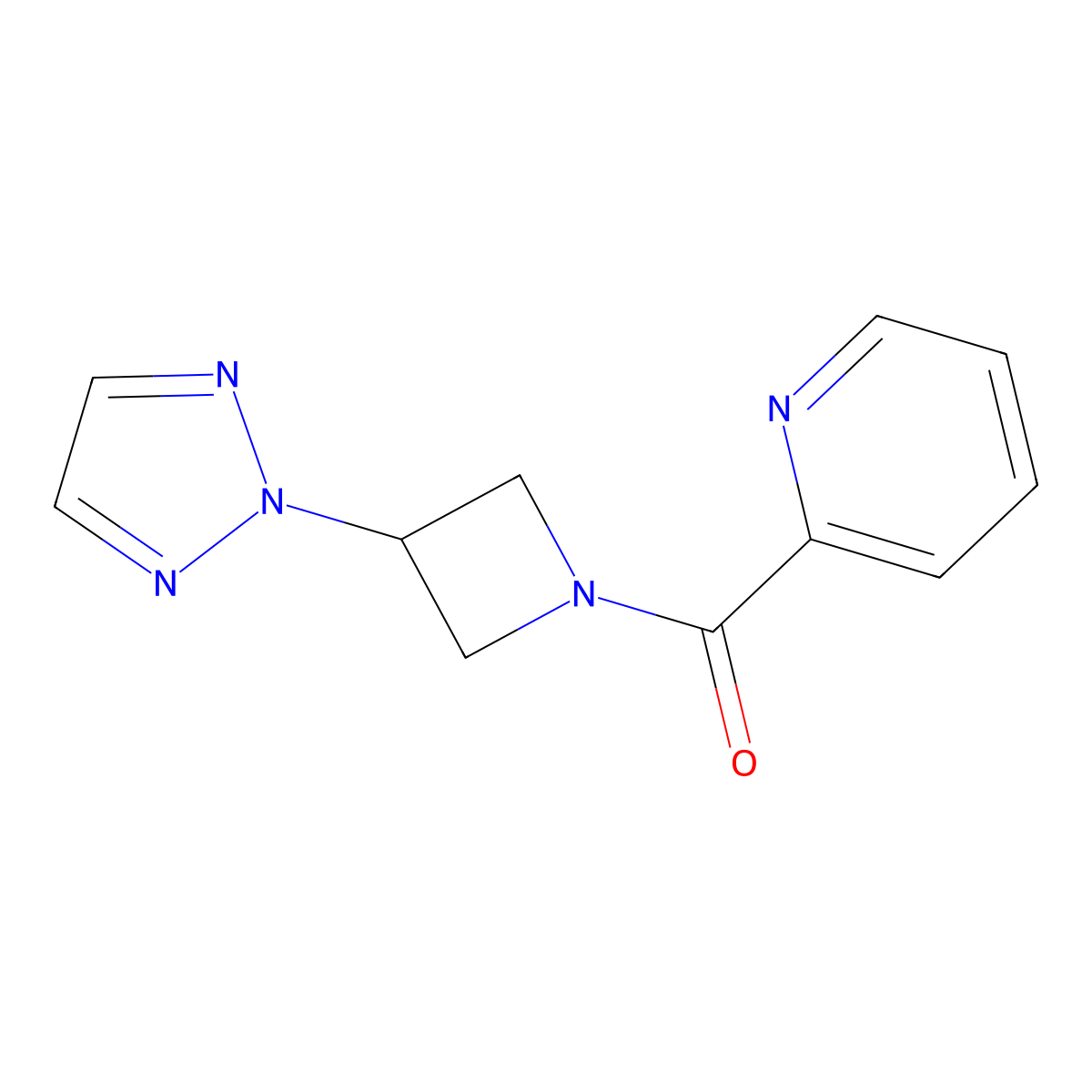 2-[3-(2H-1,2,3-triazol-2-yl)azetidine-1-carbonyl]pyridine molecular structure, CAS 2415519-35-4
