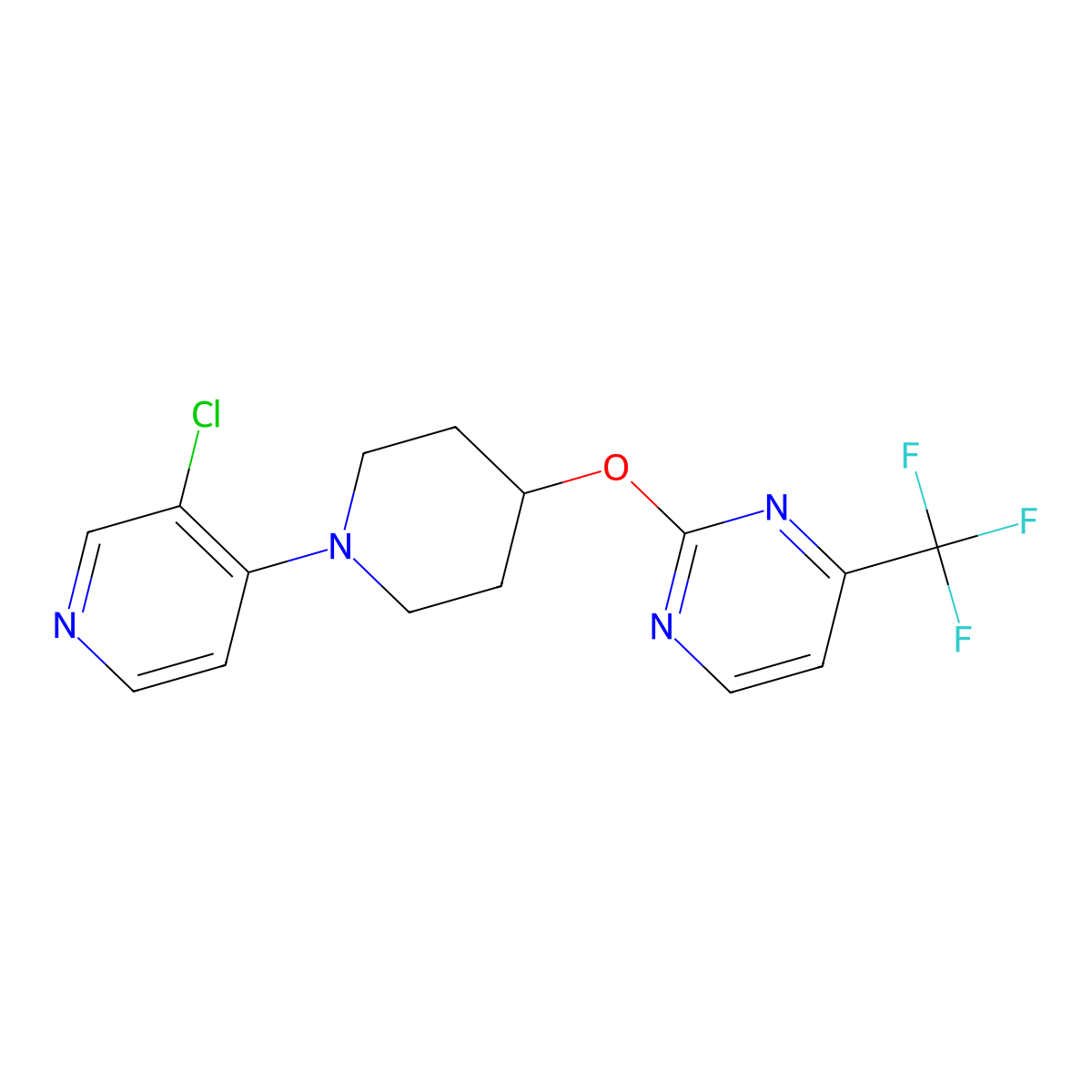 2-{[1-(3-Chloropyridin-4-yl)piperidin-4-yl]oxy}-4-(trifluoromethyl)pyrimidine molecular structure, CAS 2415519-42-3