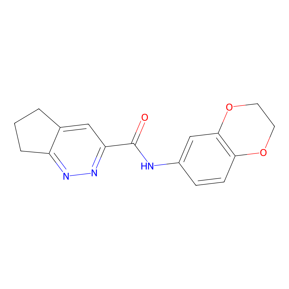 N-(2,3-dihydro-1,4-benzodioxin-6-yl)-5H,6H,7H-cyclopenta[c]pyridazine-3-carboxamide molecular structure, CAS 2415519-46-7