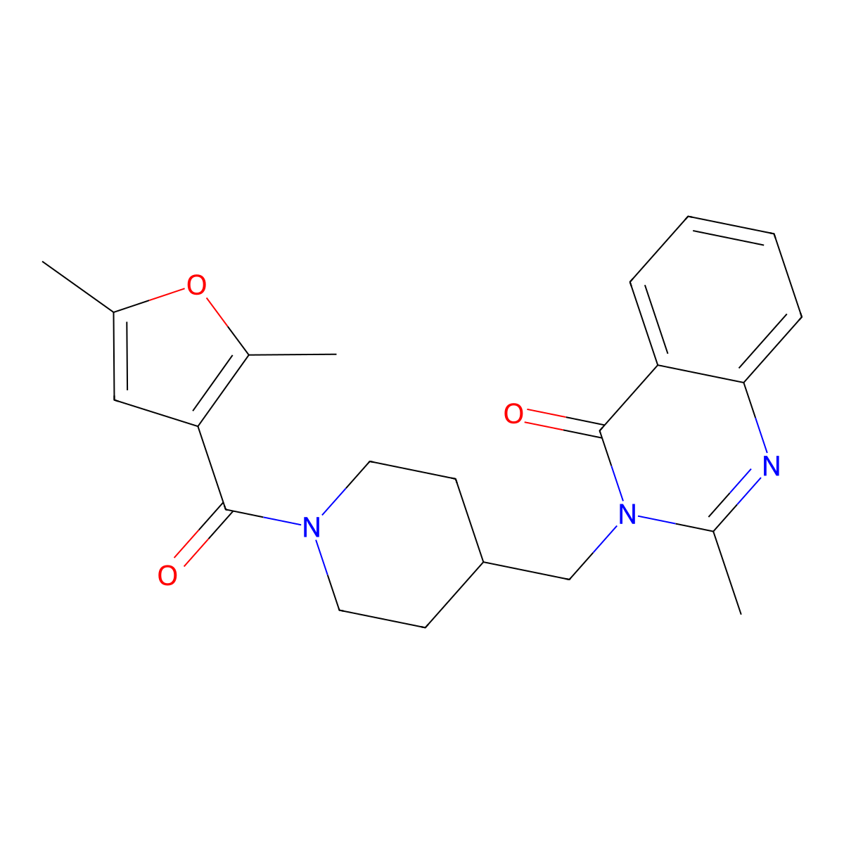 3-{[1-(2,5-Dimethylfuran-3-carbonyl)piperidin-4-yl]methyl}-2-methyl-3,4-dihydroquinazolin-4-one molecular structure, CAS 2415519-71-8
