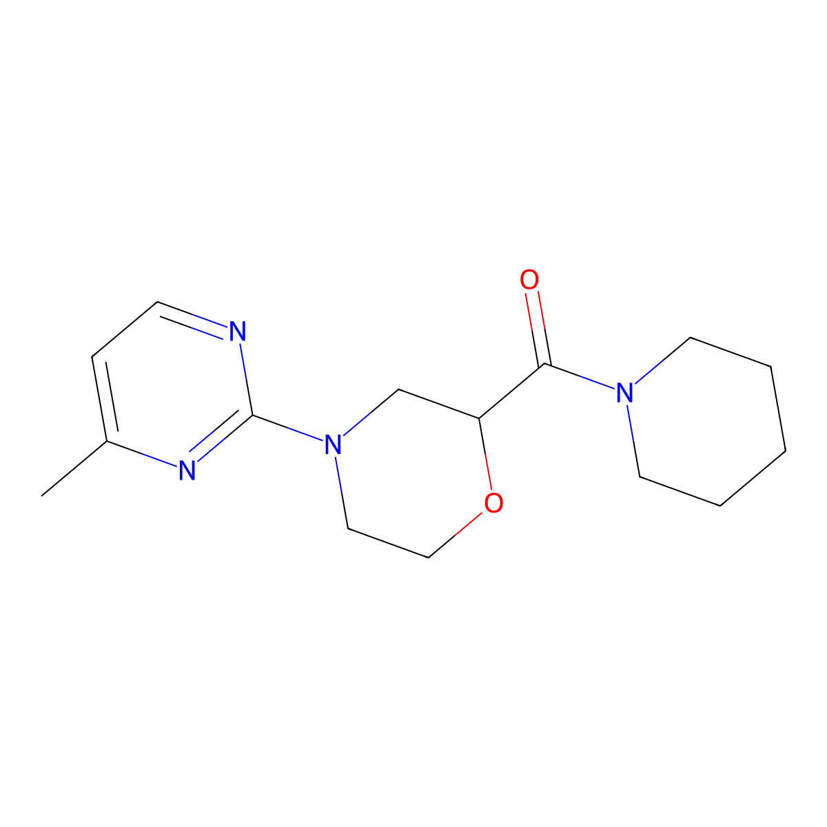 4-(4-Methylpyrimidin-2-yl)-2-(piperidine-1-carbonyl)morpholine molecular structure, CAS 2415519-79-6