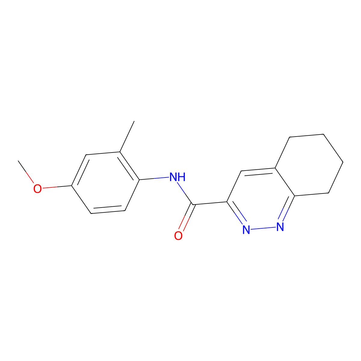 N-(4-Methoxy-2-methylphenyl)-5,6,7,8-tetrahydrocinnoline-3-carboxamide molecular structure, CAS 2415519-97-8