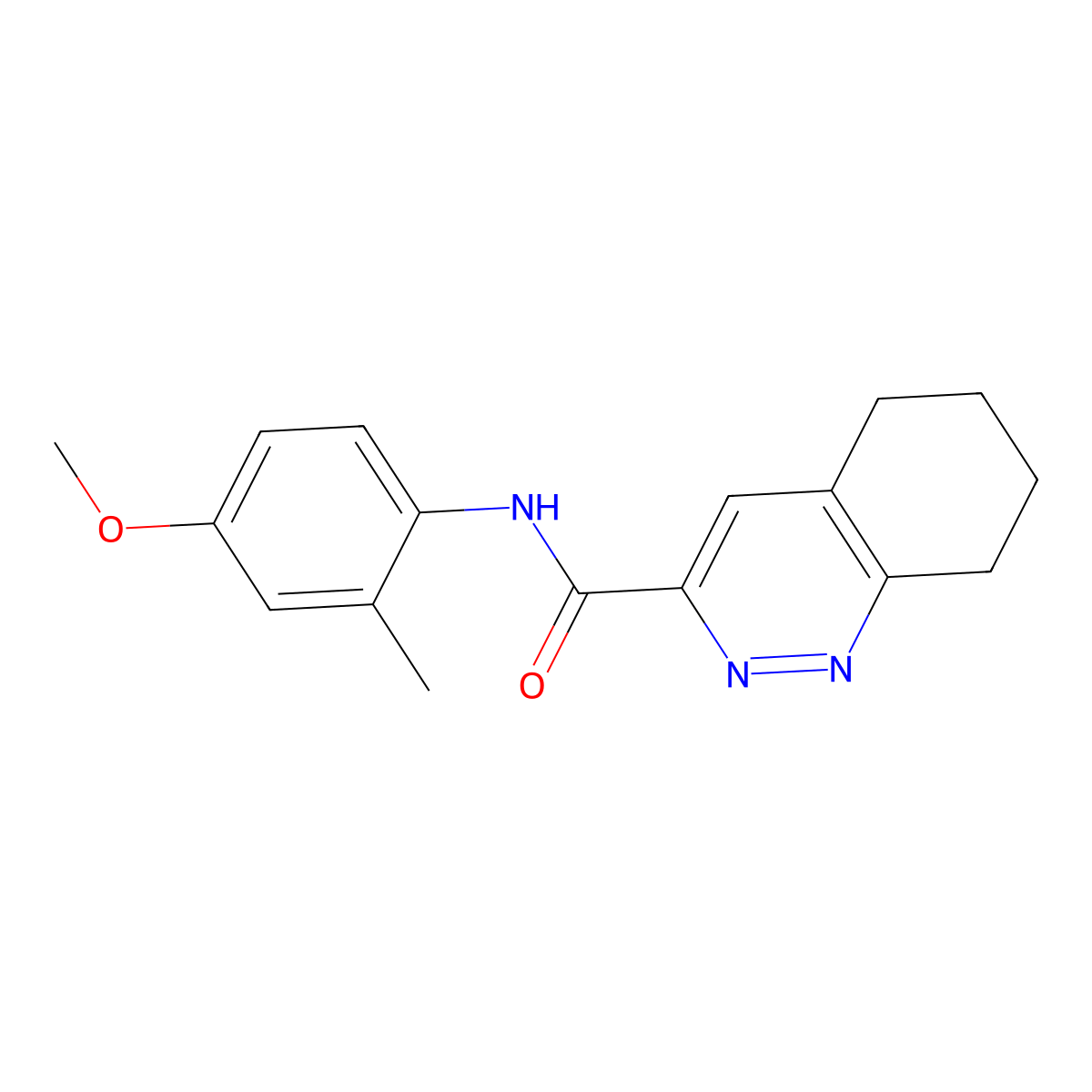 N-(4-Methoxy-2-methylphenyl)-5,6,7,8-tetrahydrocinnoline-3-carboxamide molecular structure, CAS 2415519-97-8