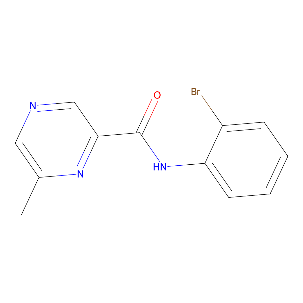 N-(2-Bromophenyl)-6-methylpyrazine-2-carboxamide molecular structure, CAS 2415520-08-8