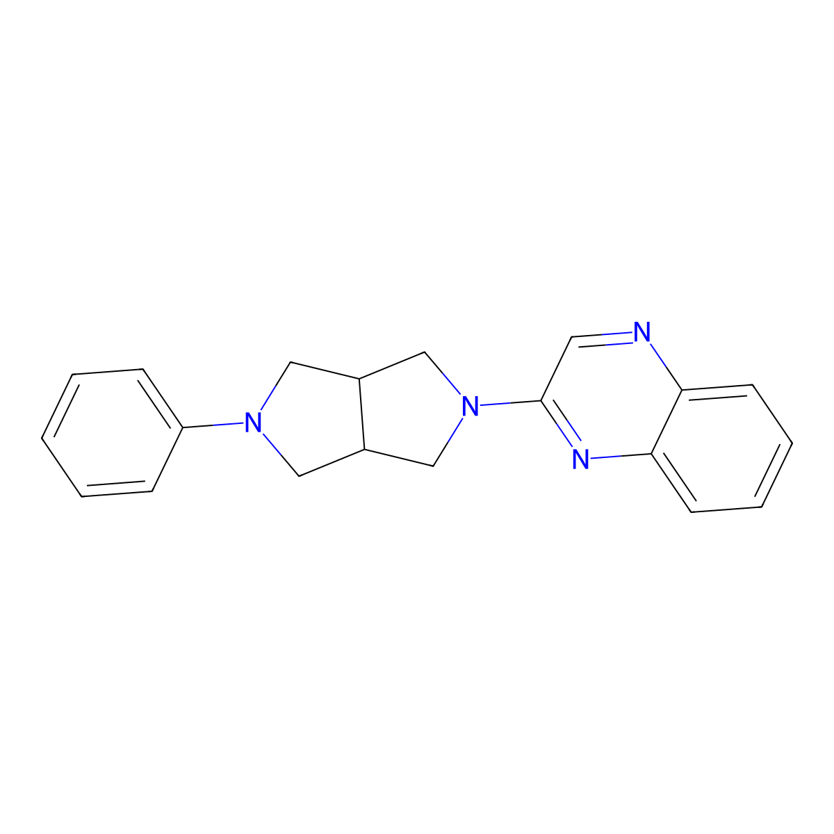 2-{5-Phenyl-octahydropyrrolo[3,4-c]pyrrol-2-yl}quinoxaline molecular structure, CAS 2415520-17-9