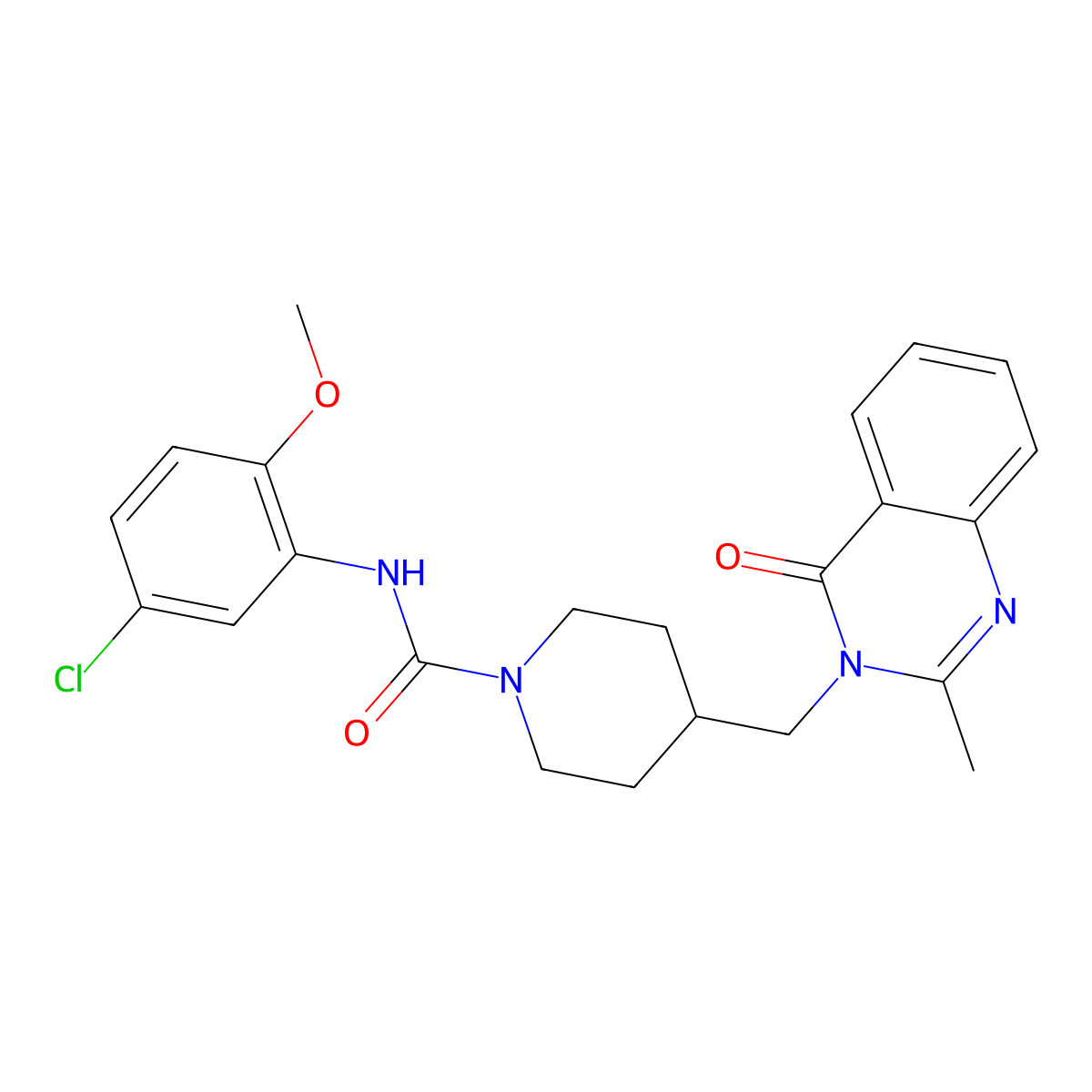 N-(5-chloro-2-methoxyphenyl)-4-[(2-methyl-4-oxo-3,4-dihydroquinazolin-3-yl)methyl]piperidine-1-carboxamide molecular structure, CAS 2415520-53-3