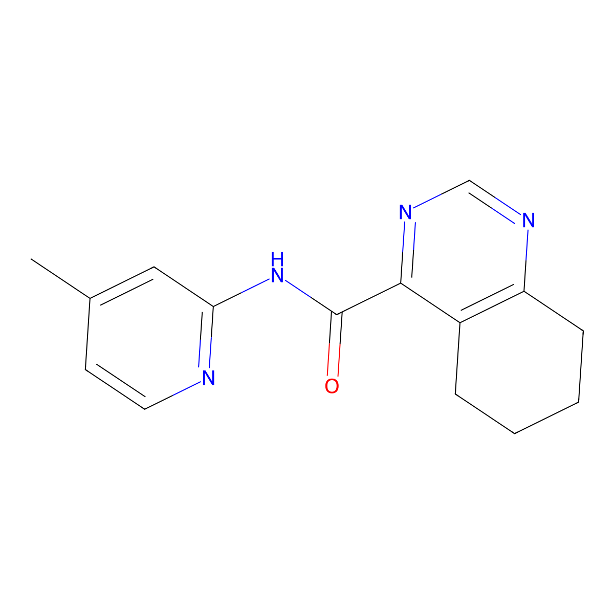 N-(4-Methylpyridin-2-yl)-5,6,7,8-tetrahydroquinazoline-4-carboxamide molecular structure, CAS 2415520-62-4