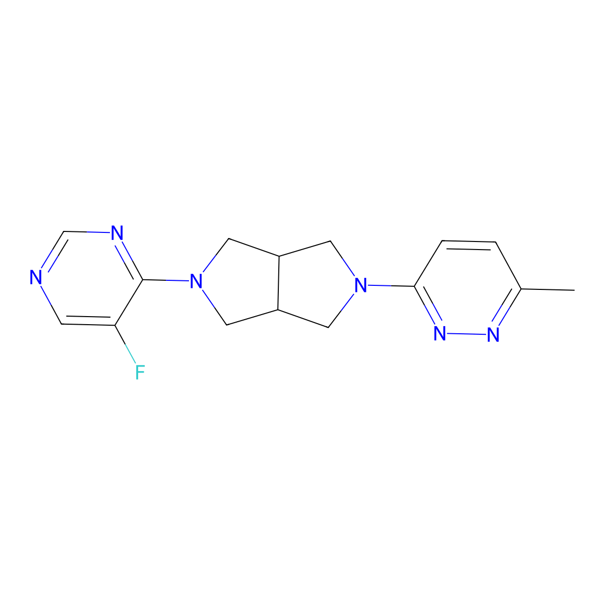 5-Fluoro-4-[5-(6-methylpyridazin-3-yl)-octahydropyrrolo[3,4-c]pyrrol-2-yl]pyrimidine molecular structure, CAS 2415520-94-2