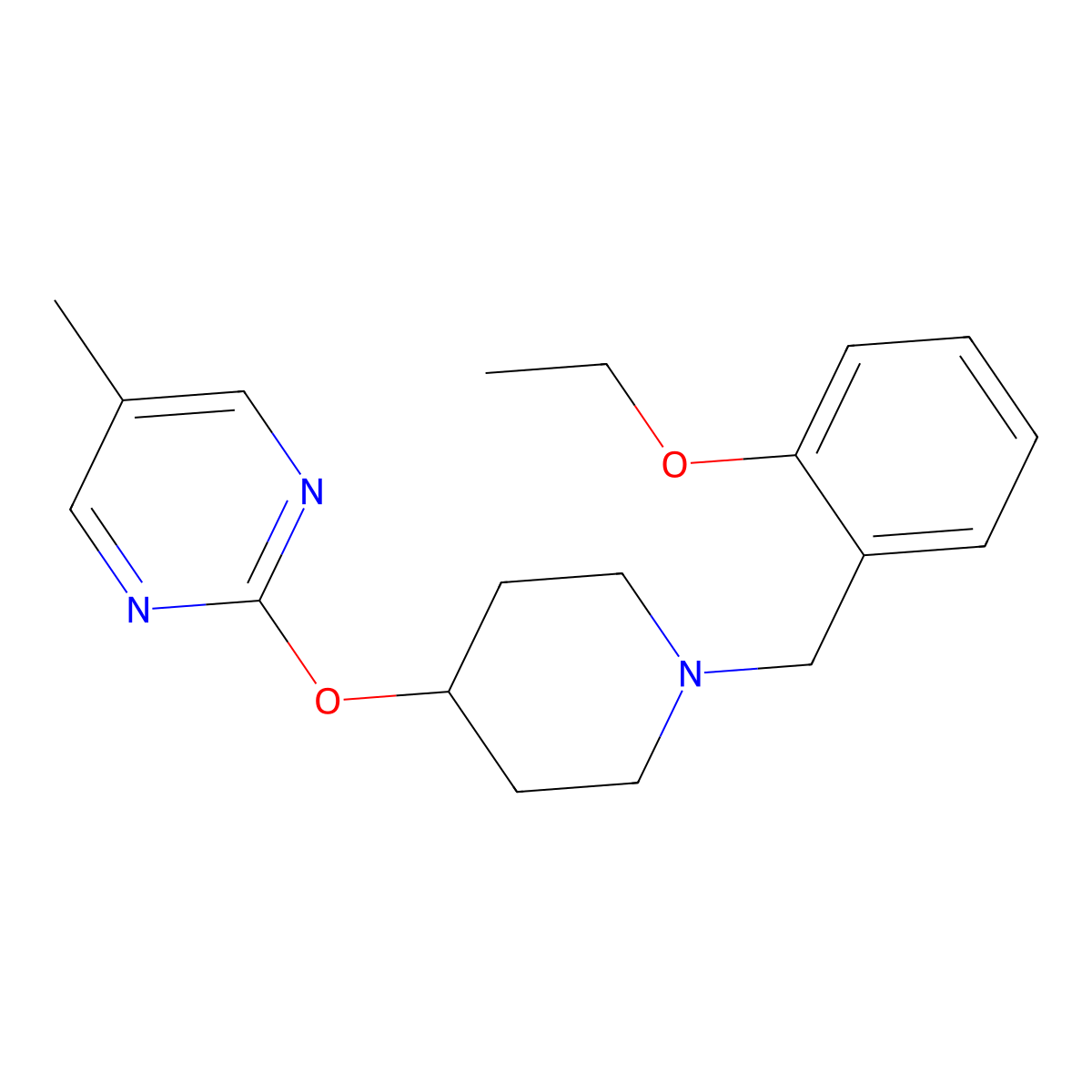 2-({1-[(2-Ethoxyphenyl)methyl]piperidin-4-yl}oxy)-5-methylpyrimidine molecular structure, CAS 2415522-54-0