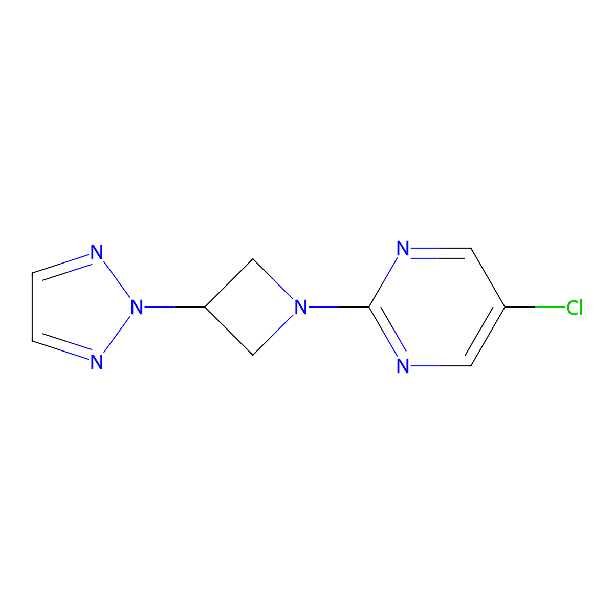 5-chloro-2-[3-(2H-1,2,3-triazol-2-yl)azetidin-1-yl]pyrimidine molecular structure, CAS 2415522-64-2