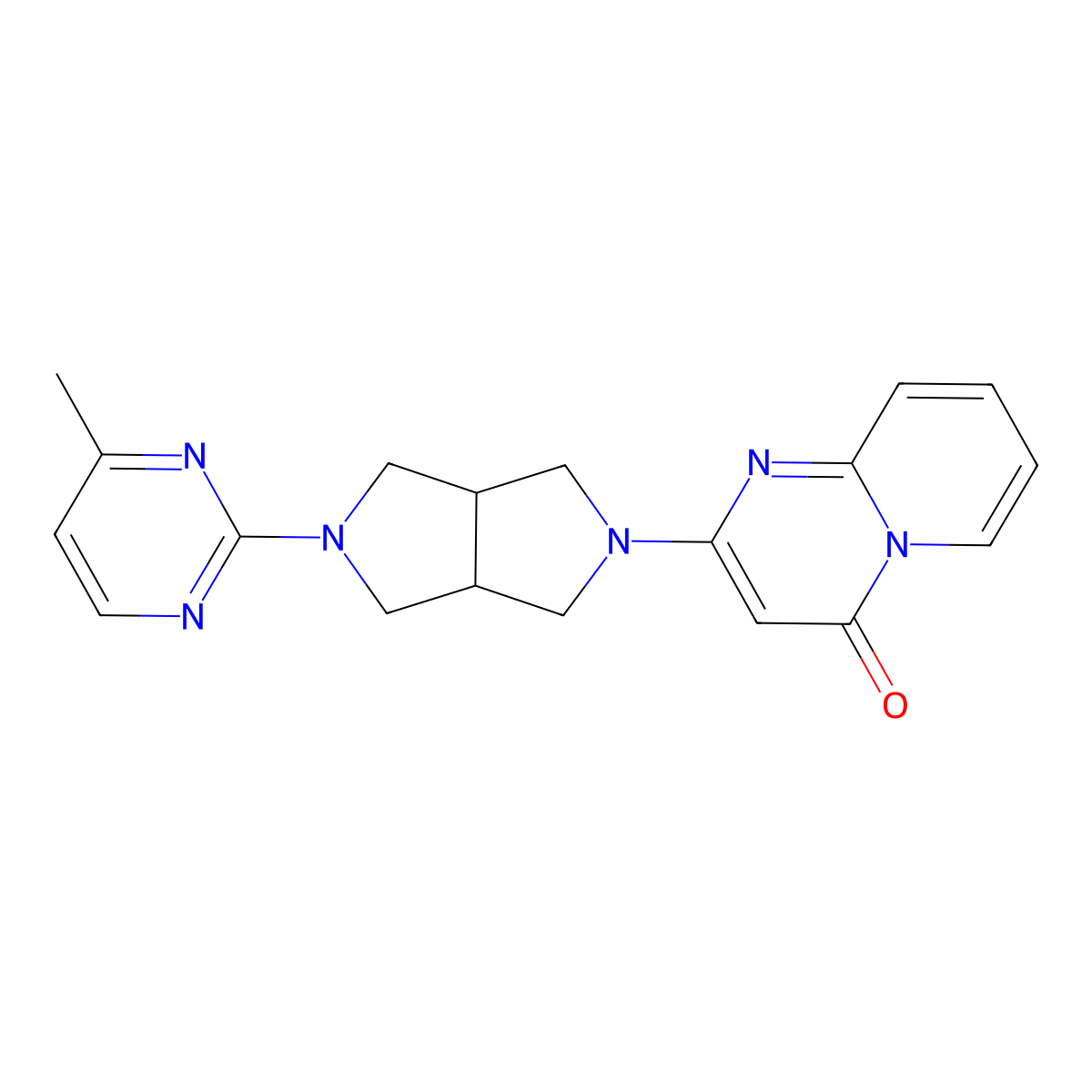 2-[5-(4-methylpyrimidin-2-yl)-octahydropyrrolo[3,4-c]pyrrol-2-yl]-4H-pyrido[1,2-a]pyrimidin-4-one molecular structure, CAS 2415522-76-6