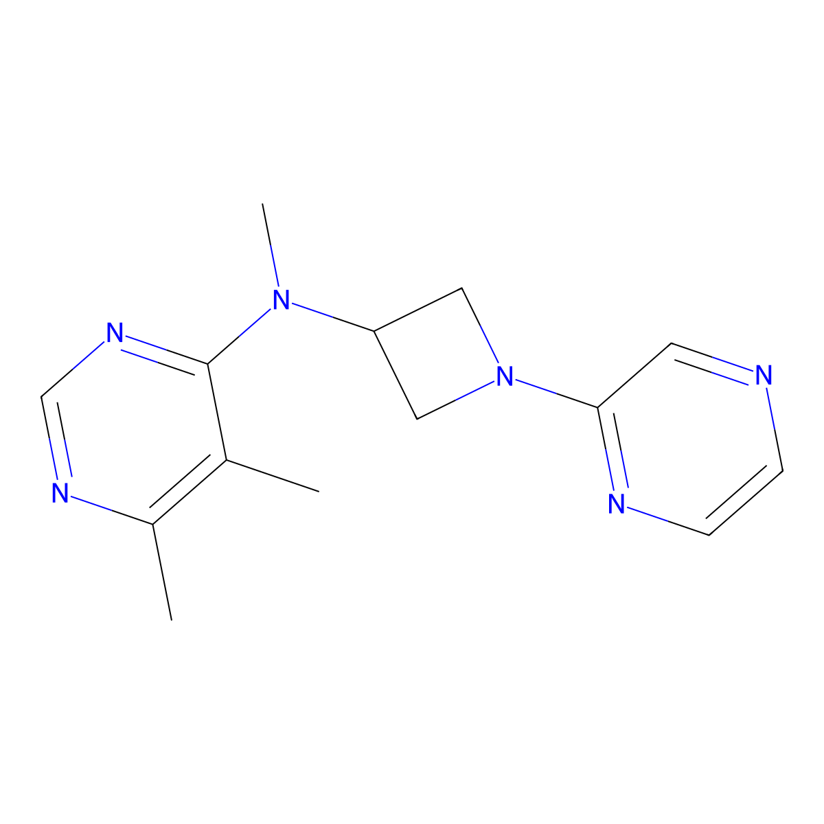 N,5,6-trimethyl-N-[1-(pyrazin-2-yl)azetidin-3-yl]pyrimidin-4-amine molecular structure, CAS 2415522-79-9