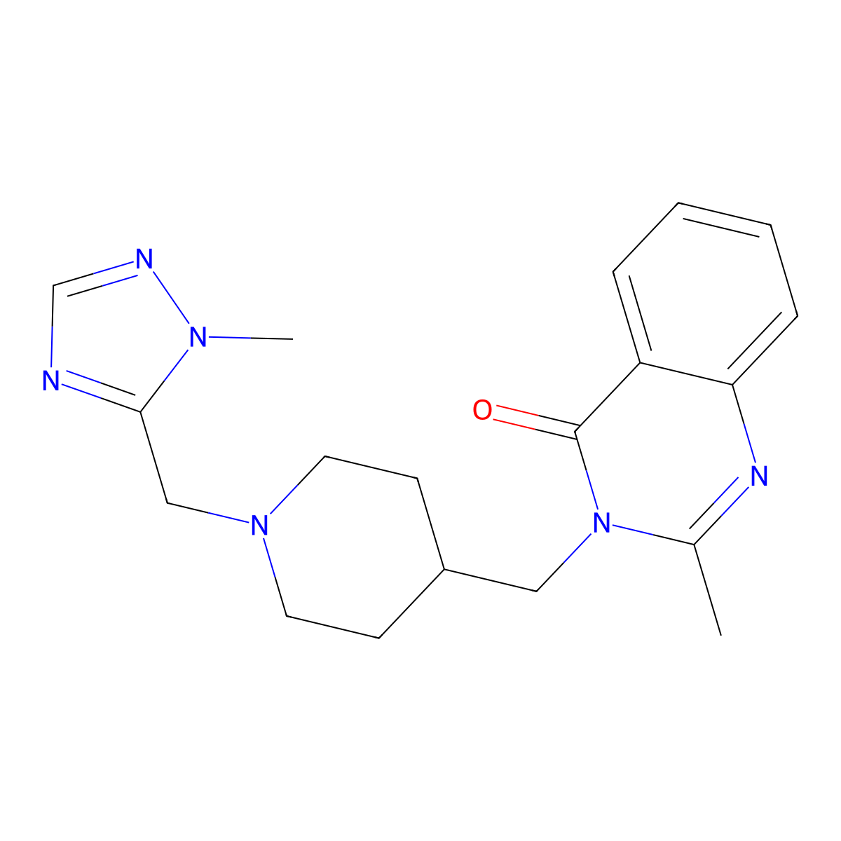 2-methyl-3-({1-[(1-methyl-1H-1,2,4-triazol-5-yl)methyl]piperidin-4-yl}methyl)-3,4-dihydroquinazolin-4-one molecular structure, CAS 2415522-81-3