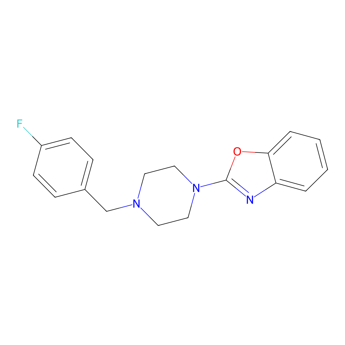 2-{4-[(4-Fluorophenyl)methyl]piperazin-1-yl}-1,3-benzoxazole molecular structure, CAS 2415522-82-4