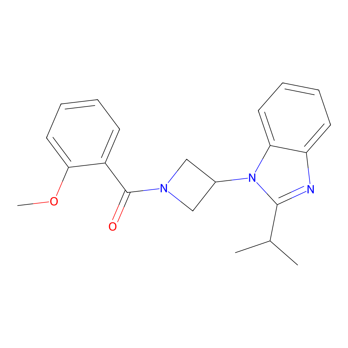 1-[1-(2-methoxybenzoyl)azetidin-3-yl]-2-(propan-2-yl)-1H-1,3-benzodiazole molecular structure, CAS 2415523-10-1