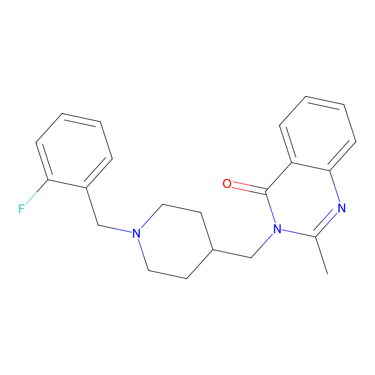 3-({1-[(2-Fluorophenyl)methyl]piperidin-4-yl}methyl)-2-methyl-3,4-dihydroquinazolin-4-one molecular structure, CAS 2415523-12-3