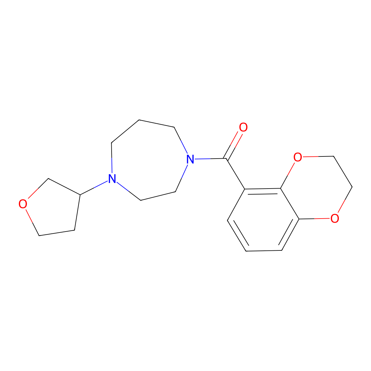 1-(2,3-Dihydro-1,4-benzodioxine-5-carbonyl)-4-(oxolan-3-yl)-1,4-diazepane molecular structure, CAS 2415523-18-9