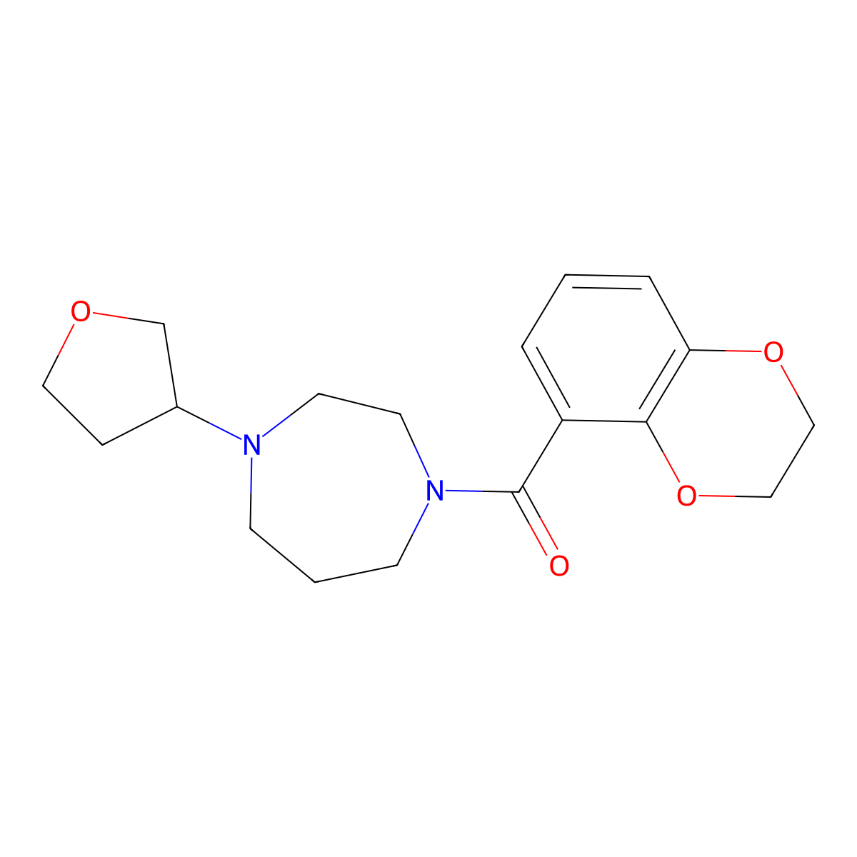 1-(2,3-Dihydro-1,4-benzodioxine-5-carbonyl)-4-(oxolan-3-yl)-1,4-diazepane molecular structure, CAS 2415523-18-9