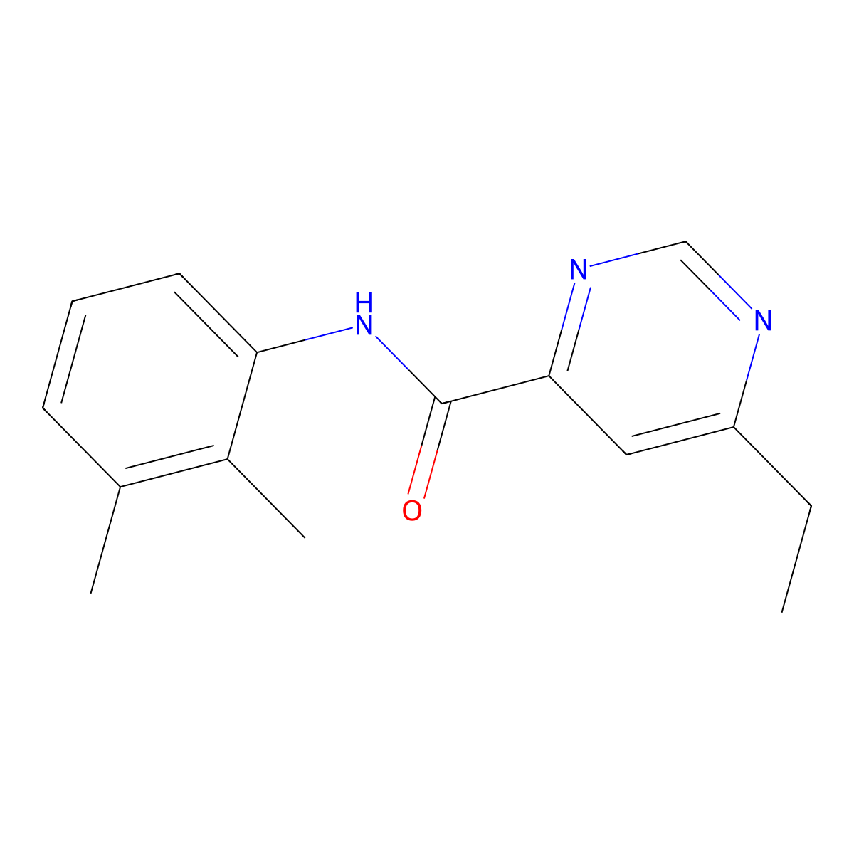 N-(2,3-Dimethylphenyl)-6-ethylpyrimidine-4-carboxamide molecular structure, CAS 2415523-25-8