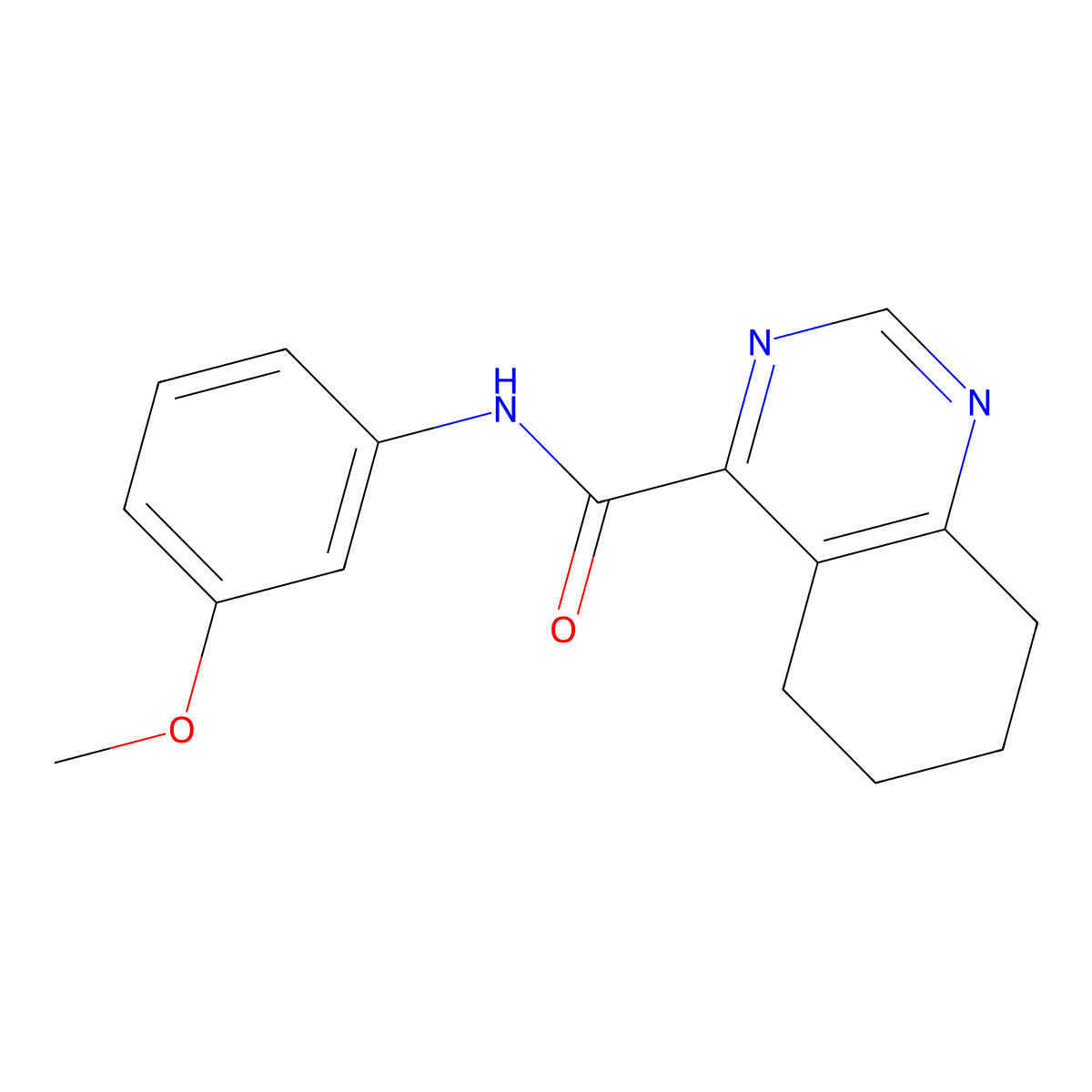 N-(3-Methoxyphenyl)-5,6,7,8-tetrahydroquinazoline-4-carboxamide molecular structure, CAS 2415523-34-9