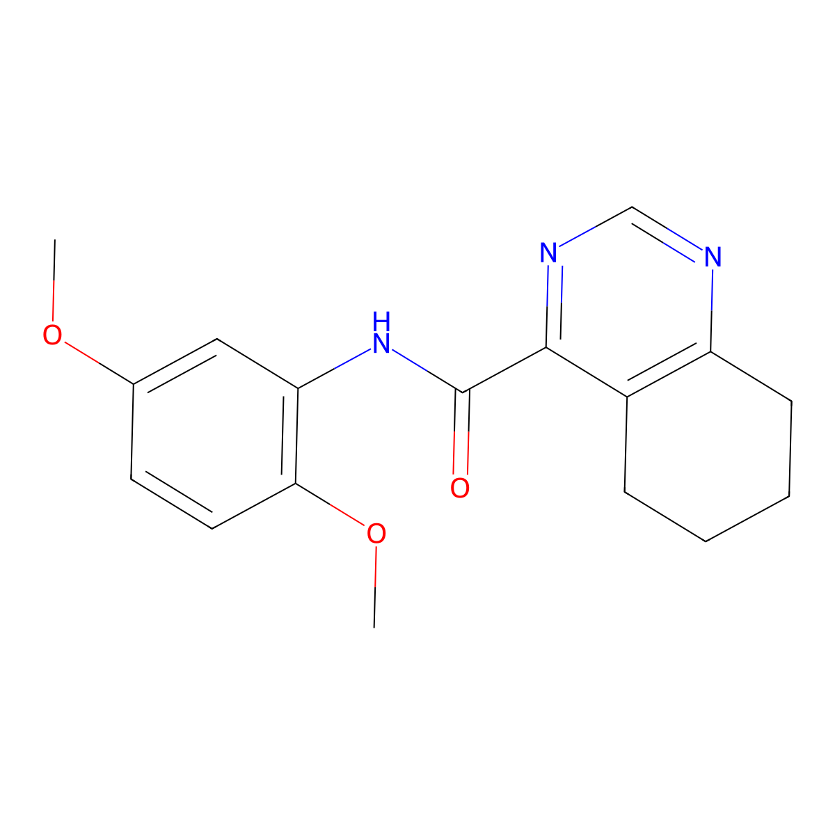 N-(2,5-Dimethoxyphenyl)-5,6,7,8-tetrahydroquinazoline-4-carboxamide molecular structure, CAS 2415523-36-1